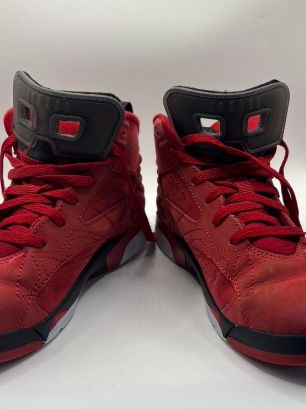 Jordan Kids Red and Black Sneakers
